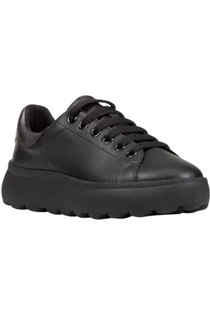 Geox D SPHERICA EC4.1 D, Scarpe da Ginnastica Donna, Black/Gun, 39 EU