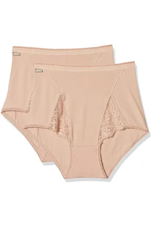 Playtex Cherish Cotton & Lace Maxi X2, Slip, Donna, (Natural), 4XL