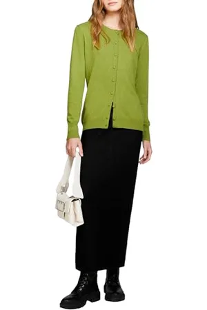 Sisley L/S Sweater 102HM5237, Maglione Cardigan da Donna,