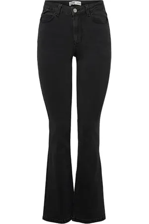 JDY Newflora Hw Flared Dg30 Dnm Noos, Jeans Donna, (Dark Grey Denim 12), 26