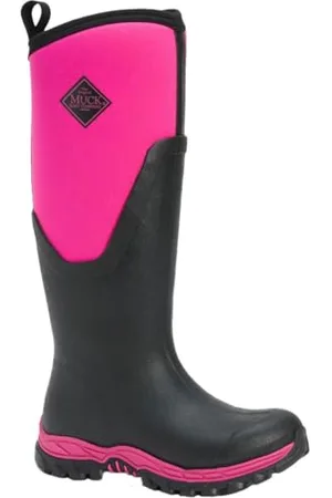 Muck Arctic Sport II Tall, Stivali di Gomma Donna, Rosa (Black/Pink), 38 EU