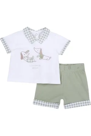chicco Completo Neonato e Neonata, con Maglietta e Pantaloncini Eleganti, Ideale per Feste ed Eventi, Designed in Italy, Abbigliamento Neonato e Neonata 0-24 Mesi