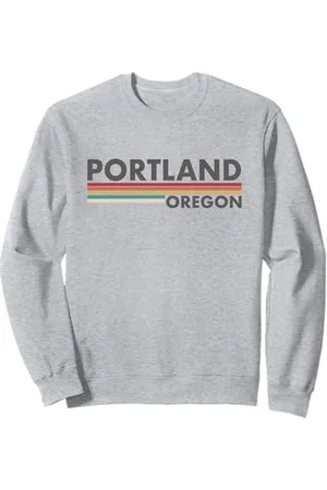 Graphic Club Inc. Portland - Oregon - Vintage / Retro Stripes - Classic Felpa