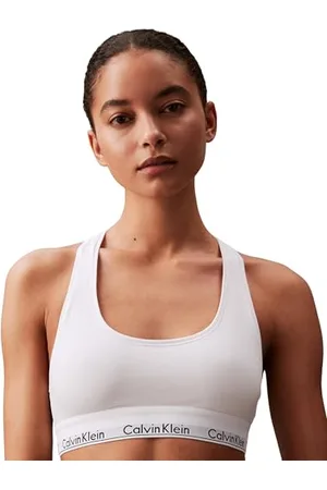 Calvin Klein Reggiseno a Bralette Donna Unlined Sportivo, (White), XL