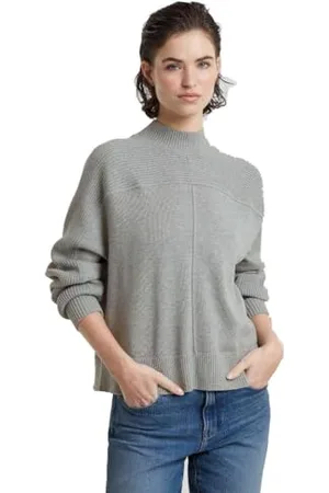 G-Star Donna Boxy Mock Jumper, (grey alloy htr D25218-D771-G902), S