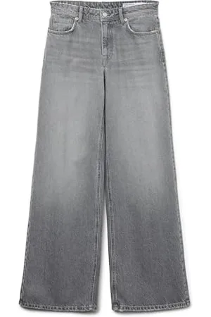 VERO MODA Vmremy-Jeans Mr Wide DNM Do207, Denim Grigio Chiaro, 29W x 30L Donna
