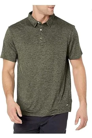 Amazon Camicia Polo da Golf Leggera Elasticizzata Slim-Fit Tecnologia ad Asciugatura Rapida Uomo, , S