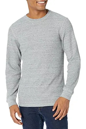 Amazon Camicia a Nido D’Ape a Maniche Lunghe Slim Uomo, , M