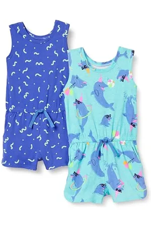 Amazon Tutine smanicate in Maglia (precedentemente Spotted Zebra) Bambine e Ragazze, Pacco da 2, , 6-7 Anni
