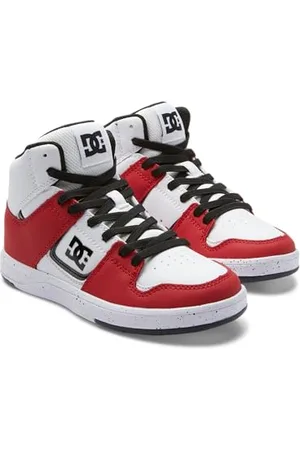 Dcshoes Cure Hi Top Elastic, Scarpe da Ginnastica, White/Red, 31 EU