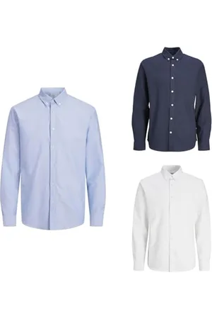 JJ Jreboscar - Maglietta LS Noos, Double-Pack: Camicia Uomo, (Navy Blazer), XS