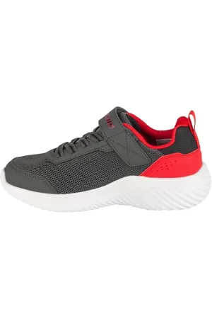 Skechers Bounder-Tech, Scarpe da Ginnastica, Charcoal/Red, 23 EU