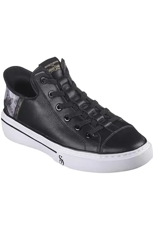 Skechers Snoop Dogg: Snoop One-Og - Sneaker da uomo, senza lacci, mani libere, Nero/Bianco, 48.5 EU