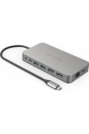 Hype Drive - Dock da viaggio Dual HDMI 10 in 1 per MacBook