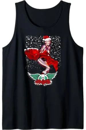 Aerosmith Robo Santa Musica di Natale Band Design Canotta