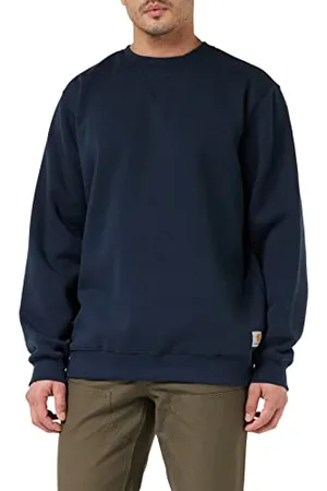 Carhartt Felpa Girocollo, Vestibilità Ampia, Media Pesantezza, Uomo, (Nuovo Navy), S