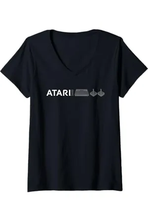 Atari Donna Logo 2600 Slim Maglietta con Collo a V