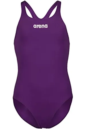 Arena Solid Swim Pro Team Costume Intero Bambina, Costume da Bagno ad Asciugatura Rapida, Costume da Bagno Sportivo in Tessuto MaxLife Eco con Massima Resistenza al Cloro e Protezione UV UPF 50+