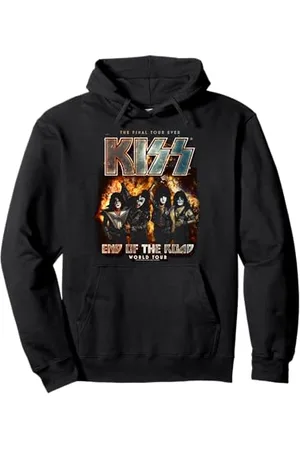 Kiss : iconica stampa musicale di una band heavy metal rock Felpa con Cappuccio