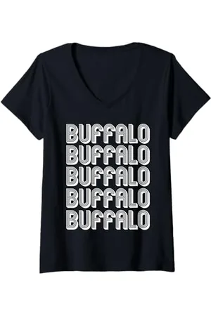 Buffalo Donna Bufalo Maglietta con Collo a V
