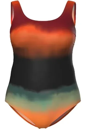 Ulla Popken Costume da Bagno Alice, Softline, Fire Batik 827773 Intero, , 54-56 Donna