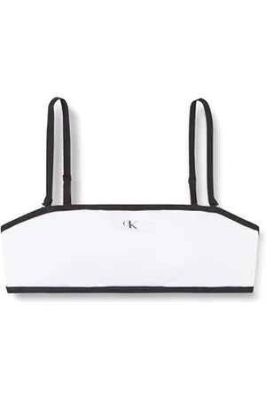 Calvin Klein Donna Top Bikini a Fascia Bandeau Retro, (Pvh Classic White), XL