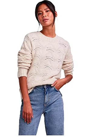 Pieces® Pcbibbi LS O-Neck Knit Noos BC Maglione, , L Donna
