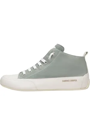 Candice Cooper Mid S-Sneaker alla Caviglia in Suede e Pelle-Bianco, 39