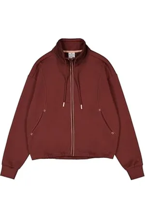 Champion Legacy C-Tech W (117475) -TCV Stretch Poly-Cotton Interlock Full-Zip High-Neck Felpa, (HCH), L Donna