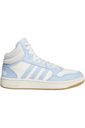 adidas Hoops 3.0 Mid Classic Shoes, Scarpe Donna, Cloud White/Cloud White, 44 EU