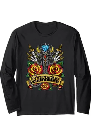 Scorpions Tatuaggio Tradizionale Artistica Hard Rock Band Maglia a Manica