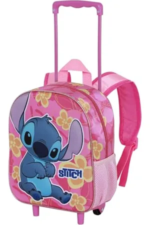 Disney Lilo e Stitch Cute-Zainetto 3D con Ruote Piccolo, Rosa, 26 x 34 cm, Capacità 7 L