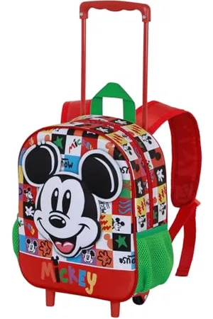 Disney Topolino Mood-Zainetto 3D con Ruote Piccolo, Multicolore, 26 x 34 cm, Capacità 7 L