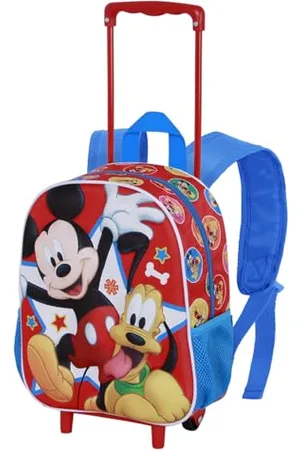Disney Topolino Star-Zainetto 3D con Ruote Piccolo, Multicolore, 26 x 34 cm, Capacità 7 L