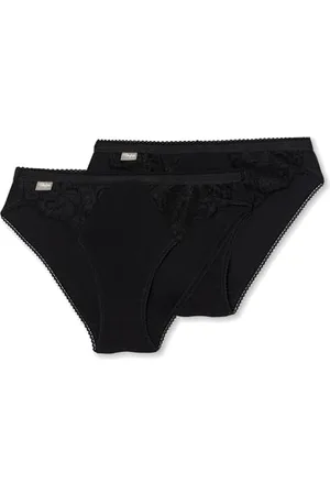 Playtex Full Brief Cotton And Lace x2 Slip, , S (Pacco da 2) Donna