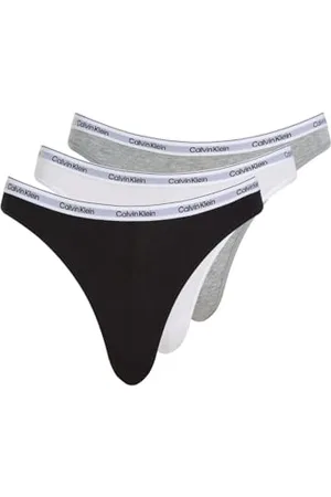 Calvin Klein 3 Pack Bikini (Low-Rise) 000qd5207e, Mutandine Bikini Donna, (Black/White/Grey Heather), XL