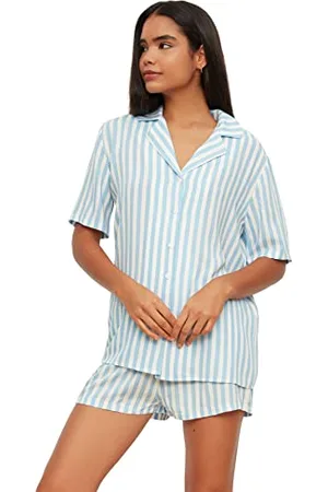 Trendyol Striped Woven Pajamas Team Completo Pigiama, 38 da Donna