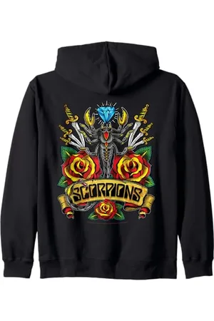 Scorpions Tatuaggio Tradizionale Artistica Hard Rock Band Felpa con Cappuccio