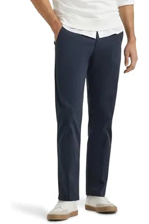 Lee Flat Front Straight XM Pantaloni, (Navy), 31W / 32L Uomo