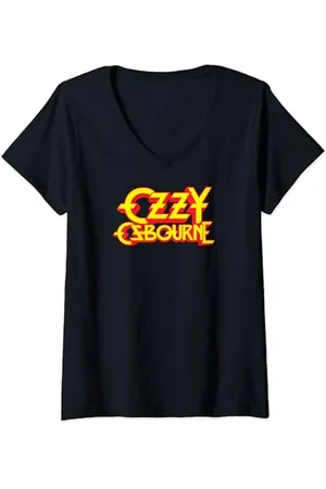 Ozzy Osbourne Classic Logo Maglietta con Collo a V