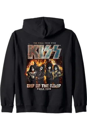 Kiss : iconica stampa musicale di una band heavy metal rock Felpa con Cappuccio