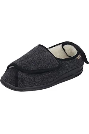 Manitu Home Unisex-Hausschuh, Pantofole a Collo Basso Uomo, Nero (Black 1), 44 EU