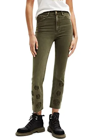 Desigual Denim_Unicorn, 4086 Dark Kaki Jeans, , 34 da Donna