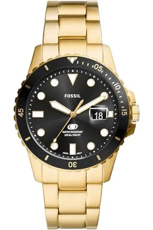 Fossil Orologio Blue Dive da Uomo, Movimento a Tre Lancette con Data, Acciaio Inossidabile, Cassa da 42 mm e Bracciale in Acciaio Inossidabile,