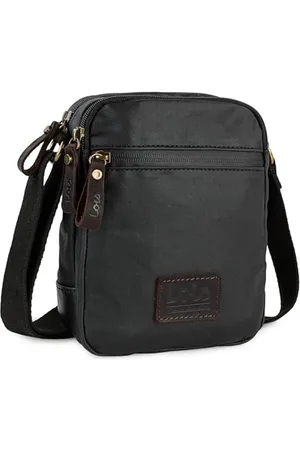 Lois Borsa Uomo - Borsa a Tracolla Uomo. Borsello Uomo Tracolla - Marsupio Uomo Tracolla in Algodón-Poliéster/Piel - Borsa Tracolla Uomo con Cinturino Regolabile