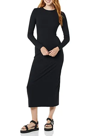 Amazon Abito a Maniche Lunghe con Apertura sul Retro a Costine Larghe (in precedenza Daily Ritual) Donna, , XL