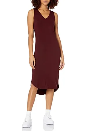 Amazon Abito al Ginocchio in Jersey Regular Fit Senza Maniche con Scollo a V (precedentemente Daily Ritual) Donna, , L