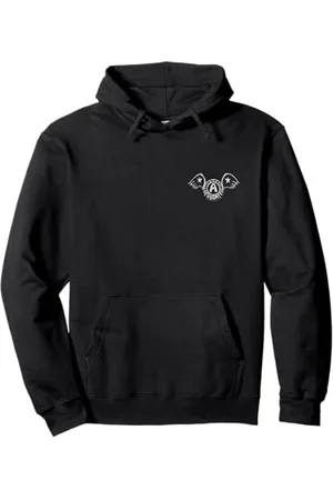 Aerosmith Vintage Bianco Alato Logo Band Emblema Stampa Felpa con Cappuccio