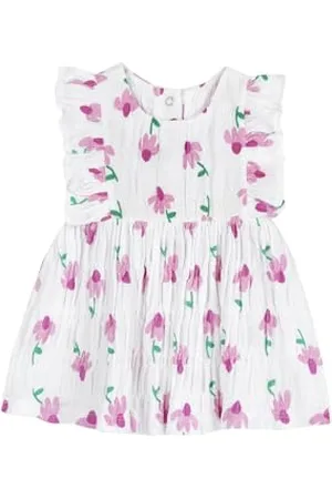 chicco Vestito Neonata, Vestito Rosa a Maniche Corte, in Morbido Cotone, Designed in Italy, Abbigliamento Neonata 0-24 Mesi, Idee Regalo Nascita