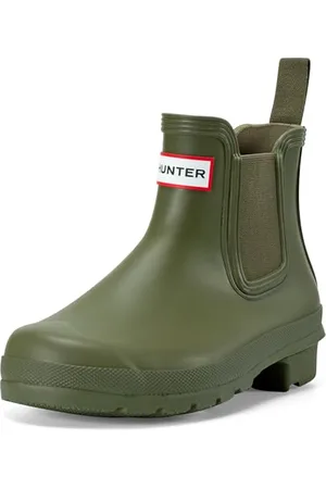 Hunter W Org Chelsea Rma Wellington Stivali da donna, Foglia d